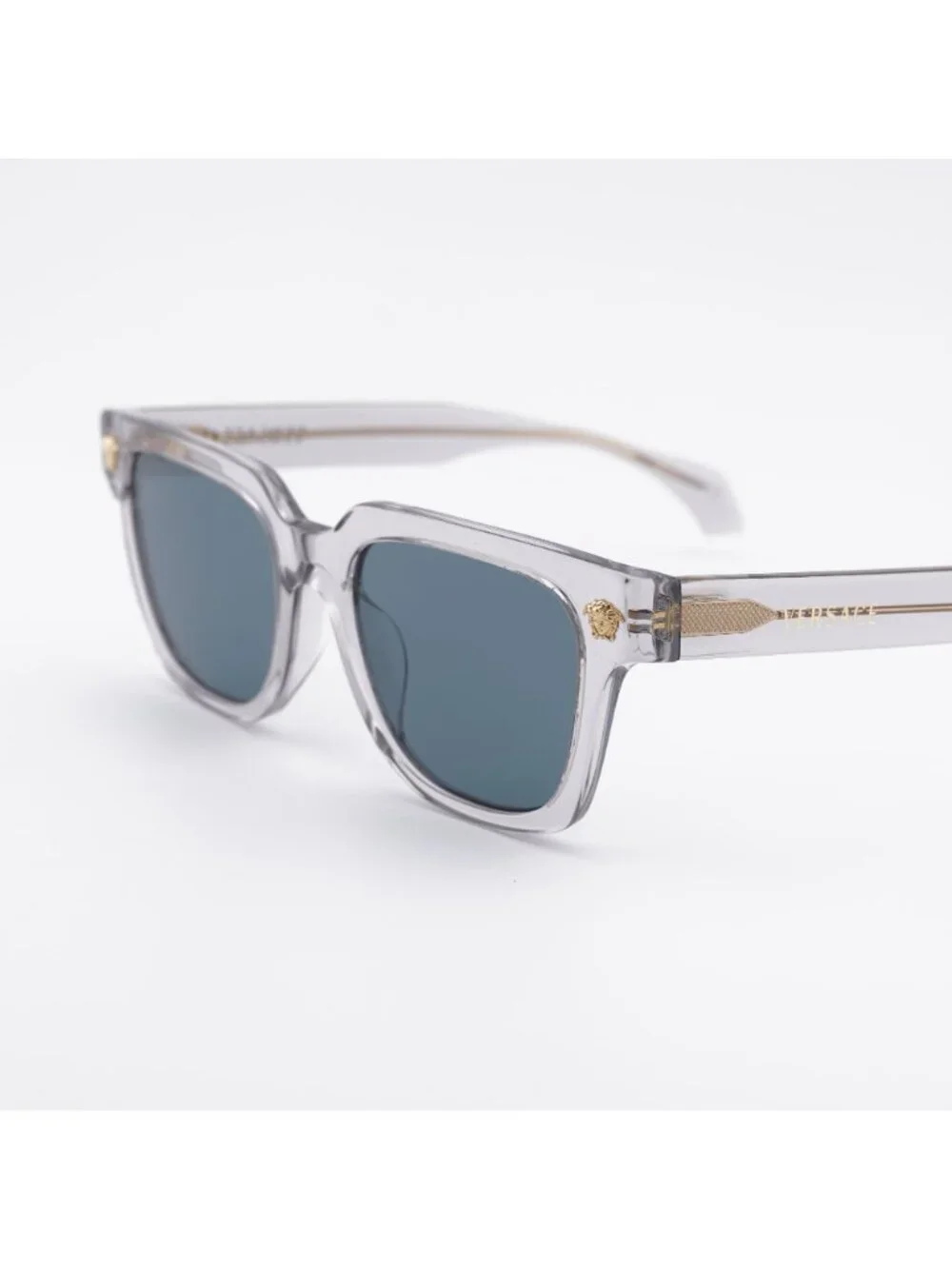 Versace VE4510U 530580 Sunglasses Grey Square Frame, Blue Lenses